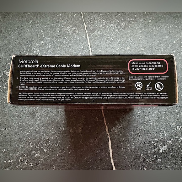 Motorola - Surfboard extreme Cable Modem
Model: SB6141 - Picture 8 of 9